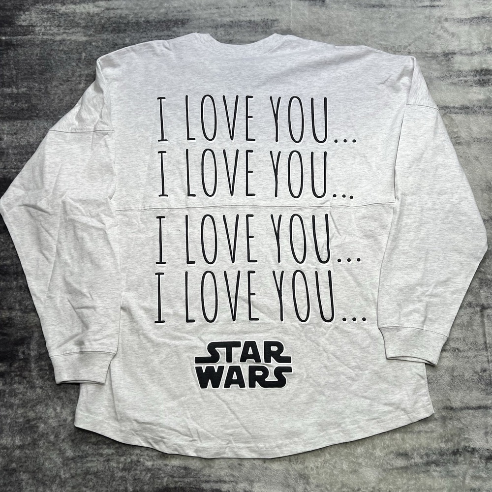 NWT Disney Parks I Love You Star Wars Falcon Spirit Jersey Princess Leia Adult L
